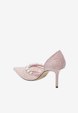 Jimmy Choo Aurelie 85 Pearl Embellished Lace Pumps Pink AURELIE85DRJ/S_JIMCH-112902