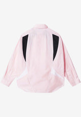 Acne Studios Embroidered Logo Button-Up Shirt Pink BB0671CO/S_ACNE-DR5