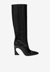Fendi Arco 95 Hagfish Leather Knee-High Boots Black 8W8802AOSH/R_FENDI-F0QA1