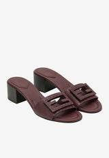 Fendi Baguette 45 Leather Slides Burgundy 8R8862AQY2/S_FENDI-F1TZ9