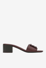 Fendi Baguette 45 Leather Slides Burgundy 8R8862AQY2/S_FENDI-F1TZ9
