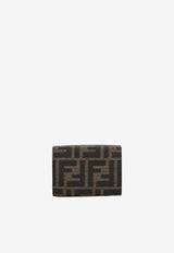 Fendi Micro Baguette FF Jacquard Tri-Fold Wallet Brown 8M0395A98P/S_FENDI-F0A6E