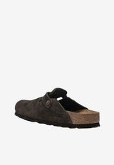 Birkenstock Boston Suede Clogs Brown 660463DSUE/S_BIRKE-MO