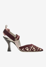 Fendi Colibrì 85 FF Jacquard Pumps Burgundy 8J8875AWCX/S_FENDI-F1V8U