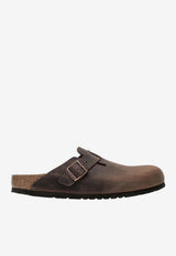 Birkenstock Boston Oiled Leather Clogs Brown 860133LE/S_BIRKE-HA