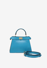 Fendi Petite Peekaboo Iseeu Calf Leather Top Handle Bag Light Blue 8BN335AWQ0/S_FENDI-F1V0D
