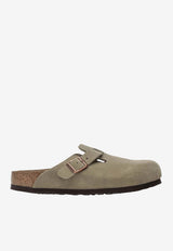 Birkenstock Taupe Suede Boston Clogs Taupe 560773DSUE/S_BIRKE-TA