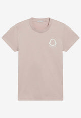 Moncler Logo Embroidered T-shirt Pink 8C0006189AUO/S_MONCL-51V