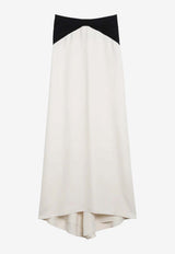 Valentino Long Silk Skirt Vanilla 8B0RAF151MM/S_VALE-9Z7