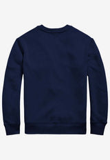 Polo Ralph Lauren Kids Boys Logo Embroidered Sweatshirt Blue 323772102002CO/S_POLOR-CN