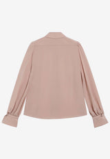 Valentino Long-Sleeved Silk Shirt Pink 8B0AB8E021B/S_VALE-0LZ