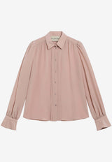 Valentino Long-Sleeved Silk Shirt Pink 8B0AB8E021B/S_VALE-0LZ