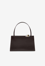 Jacquemus Salon Charm Shoulder Bag in Calf Leather Burgundy BAW00452AC18A10/S_JACQM-495