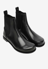 Fendi FF Squared Nappa Leather Chelsea Boots Black 7U1787AUJK/R_FENDI-F0ABB