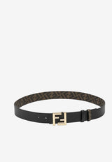 Fendi FF Monogram Leather Belt Black 7C0488AFF2/S_FENDI-F1A94