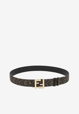 Fendi FF Monogram Leather Belt Black 7C0488AFF2/S_FENDI-F1A94