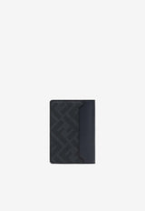Fendi FF Squared Leather and Canvas Wallet Blue 7M0349AV86/S_FENDI-F1USH