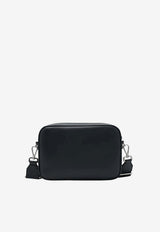 Fendi FF Squared Leather and Canvas Messenger Bag Blue 7M0286AV83/S_FENDI-F1MLF