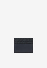 Fendi FF Squared Leather and Canvas Cardholder Blue 7M0164AV86/S_FENDI-F1USH