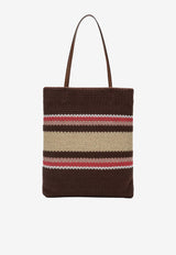 Miu Miu Raffia-Effect Yarn Logo Tote Bag Multicolor 5BG248OR12DO3/S_MIU-F05CP