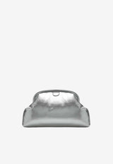 Stella McCartney Falabella Padded Metallic Clutch Bag Silver 7B0189WP0696/S_STELL-8101
