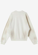Acne Studios Fleece Logo Vintage Sweatshirt Off-white AI0181CO/S_ACNE-AEG