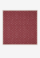 Fendi Polka Dots Silk Scarf Burgundy FXT091AWEX/S_FENDI-F1VHA