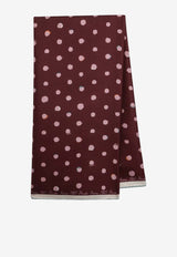 Fendi Polka Dots Silk Scarf Burgundy FXT091AWEX/S_FENDI-F1VHA
