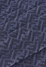Fendi FF Jacquard Silk-Blend Scarf Blue FXT069AWEW/S_FENDI-F0RU7