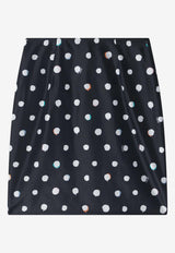 Fendi Polka Dots Mini Taffeta Skirt Black FQ7715AVJQ/S_FENDI-F0GME
