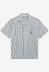 Carhartt Wip Leavel Striped Seersucker Shirt Blue I036203CO/S_CARH-3K5XX