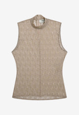 Fendi Semi-Transparent Lace Top Beige FS9763AW8K/S_FENDI-F1UKB