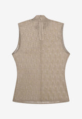 Fendi Semi-Transparent Lace Top Beige FS9763AW8K/S_FENDI-F1UKB