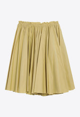 AMI PARIS Elasticated-Waist Mini Skirt Yellow FSK444CO0063/S_AMI-A020