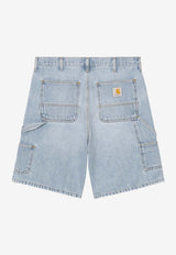 Carhartt Wip Double-Knee Washed Denim Shorts Light Blue I034867DE/S_CARH-01WU