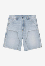 Carhartt Wip Double-Knee Washed Denim Shorts Light Blue I034867DE/S_CARH-01WU