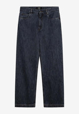 Fendi Logo Patch Long Washed Jeans Blue FLP302AW82/S_FENDI-F0QA2