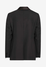 Fendi Single-Breasted Wool Crepe Blazer Brown FJ0980AOYI/R_FENDI-F0TY8
