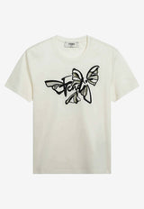 Fendi Embroidered Logo Butterfly T-shirt White FS7254AW8Q/S_FENDI-F08QQ