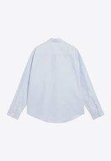 AMI PARIS Ami De Coeur Long-Sleeved Shirt Light Blue HSH822CO0031/S_AMI-450
