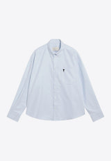AMI PARIS Ami De Coeur Long-Sleeved Shirt Light Blue HSH822CO0031/S_AMI-450