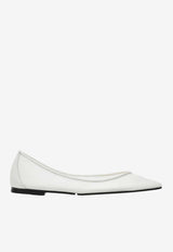 Jacquemus Pointed-Toe Flats in Calf Leather White FOW00183AW00814/S_JACQM-100