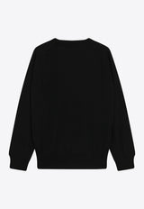 AMI PARIS Ami De Coeur Merino Wool Sweater Black HKS866KN0039/S_AMI-0180