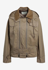 Fendi Zip-Up Blouson Jacket Beige FJ7677AJYJ/S_FENDI-F0QE3