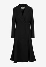 Fendi Double-Breasted Wool Coat Black FF6158AJYF/R_FENDI-F0GME