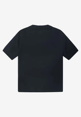 Fendi Silk Cady Logo Polo T-shirt Black FS8227AWZI/P_FENDI-F0GME