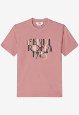 Fendi Logo Printed T-shirt Pink FS7254AVF9/R_FENDI-F1T6N