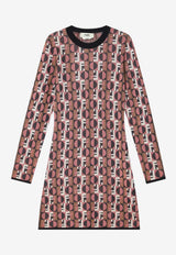 Fendi Jacquard Mini Dress Multicolor FZDD92AYLV/R_FENDI-F1T6N