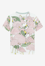 Chloé Flamingo Print Slim T-shirt Multicolor CH26UJH08287/S_CHLOE-107