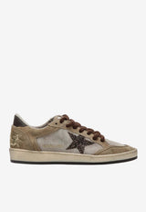 Golden Goose DB Ball-Star Distressed Suede Sneakers Beige GWF01034F008067/S_GOLDE-15400